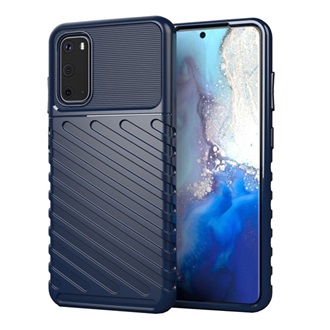 Samsung S20 5G Gigapack Szilikon telefonvédő ütésállóság, dombor minta, SÖTÉTKÉK