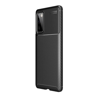 Samsung S20 FE Gigapack szilikon telefonvédő ütésállóság, karbon minta, FEKETE