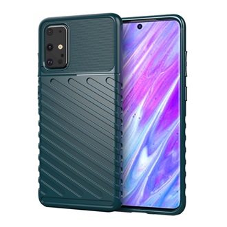 Samsung S20 Plus 5G Gigapack Szilikon telefonvédő ütésállóság, dombor minta, SÖTÉTZÖLD