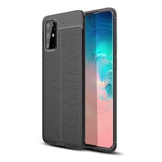 Samsung S20 Plus 5G Gigapack Szilikon telefonvédő ütésállóság, varrás minta, FEKETE