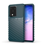 Samsung S20 Ultra 5G Gigapack Szilikon telefonvédő ütésállóság, dombor minta, SÖTÉTZÖLD