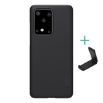 Samsung S20 Ultra 5G NILLKIN SUPER FROSTED műanyag telefonvédő gumírozott, érdes felület + asztali tartó, FEKETE
