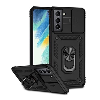 Samsung S21 FE Gigapack Defender szilikon telefonvédő ütésállóság, kameravédő, FEKETE