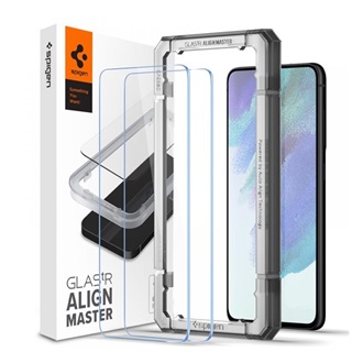 Samsung S21 FE SPIGEN ALM FC képernyővédő üveg 2db 2.5D, színkiemelés, ÁTLÁTSZÓ