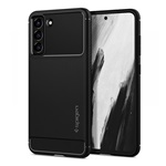 Samsung S21 FE SPIGEN RUGGED ARMOR szilikon telefonvédő ütésállóság, karbon minta, FEKETE
