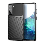 Samsung S21 GIGAPACK Szilikon telefonvédő ütésállóság, dombor minta, FEKETE