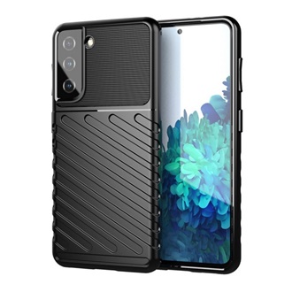 Samsung S21 GIGAPACK Szilikon telefonvédő ütésállóság, dombor minta, FEKETE