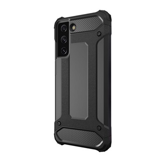 Samsung S21 Gigapack Defender szilikon telefonvédő ütésállóság, fémhatás, FEKETE