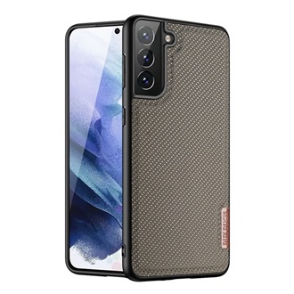 Samsung S21 Plus DUX DUCIS FINO szilikon telefonvédő műanyag belső, rombusz, BARNA