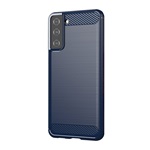 Samsung S21 Plus Gigapack Szilikon telefonvédő ütésállóság, karbon minta, SÖTÉTKÉK