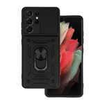 Samsung S21 Ultra Gigapack Defender szilikon telefonvédő ütésállóság, kameravédő, FEKETE