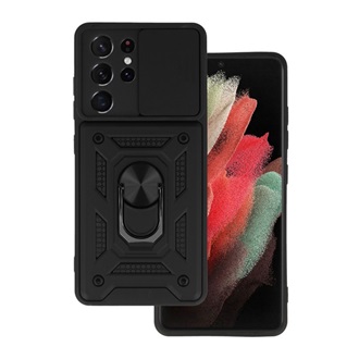Samsung S21 Ultra Gigapack Defender szilikon telefonvédő ütésállóság, kameravédő, FEKETE