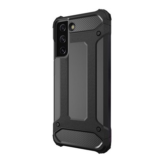 Samsung S22 5G Gigapack Defender szilikon telefonvédő ütésállóság, fémhatás, FEKETE