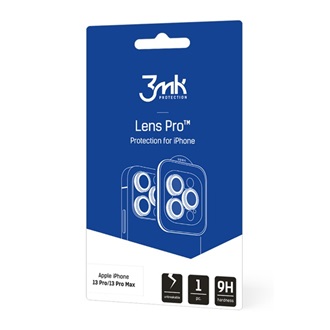 Samsung S22 Ultra 5G 3MK LENS PROTECTION PRO kameravédő üveg 2.5D, 9H + segédkeret, FEKETE