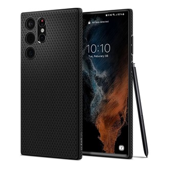 Samsung S22 Ultra 5G SPIGEN LIQUID AIR szilikon telefonvédő ütésállóság, rombusz, FEKETE