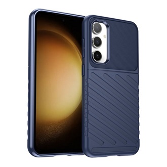 Samsung S23 FE Gigapack szilikon telefonvédő ütésállóság, dombor minta, SÖTÉTKÉK