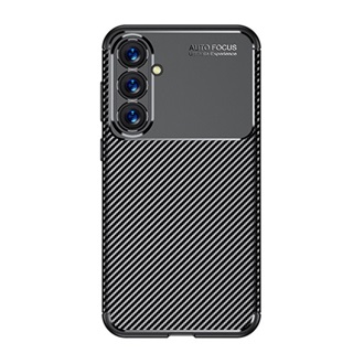 Samsung S23 FE Gigapack szilikon telefonvédő ütésállóság, karbon minta, FEKETE