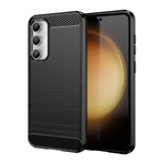 Samsung S23 FE Gigapack szilikon telefonvédő ütésállóság, karbon minta, FEKETE