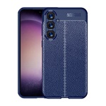 Samsung S23 FE Gigapack szilikon telefonvédő ütésállóság, varrás minta, SÖTÉTKÉK