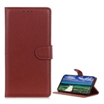 Samsung S23 FE Gigapack tok álló, bőr hatású FLIP, prémium, BARNA