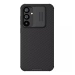 Samsung S23 FE NILLKIN CAMSHIELD PRO szilikon telefonvédő ütésállóság, csíkos, FEKETE