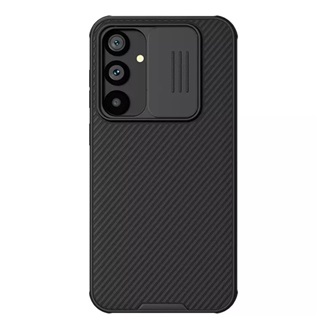 Samsung S23 FE NILLKIN CAMSHIELD PRO szilikon telefonvédő ütésállóság, csíkos, FEKETE