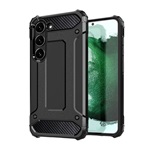 Samsung S23 Gigapack Defender szilikon telefonvédő ütésállóság, fémhatás, FEKETE