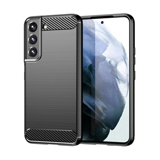 Samsung S23 Gigapack szilikon telefonvédő ütésállóság, karbon minta, FEKETE