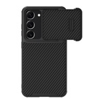 Samsung S23 NILLKIN SYNTHETIC FIBER S műanyag telefonvédő környezetbarát, karbon minta, FEKETE