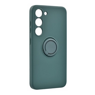 Samsung S23 Plus Gigapack szilikon telefonvédő tartógyűrű, kameravédő, SÖTÉTZÖLD