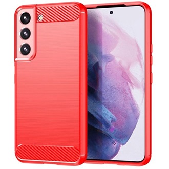 Samsung S23 Plus Gigapack szilikon telefonvédő ütésállóság, karbon minta, PIROS