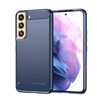 Samsung S23 Plus Gigapack szilikon telefonvédő ütésállóság, karbon minta, SÖTÉTKÉK