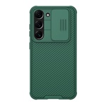 Samsung S23 Plus NILLKIN CAMSHIELD PRO szilikon telefonvédő ütésállóság, csíkos, SÖTÉTZÖLD