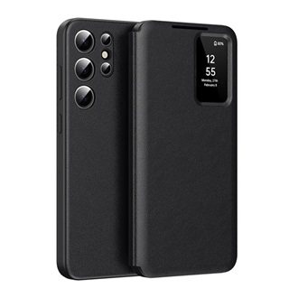 Samsung S23 Ultra GIGAPACK Tok álló aktív FLIP, Smart View Cover, FEKETE