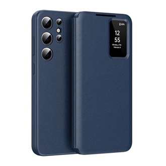 Samsung S23 Ultra GIGAPACK Tok álló aktív FLIP, Smart View Cover, SÖTÉTKÉK