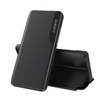 Samsung S23 Ultra Gigapack tok álló, ECO bőr hatású aktív FLIP, ablakos, FEKETE