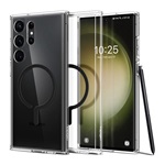 Samsung S23 Ultra SPIGEN ULTRA HYBRID MAG műanyag telefonvédő ütésállóság, MagSafe, FEKETE
