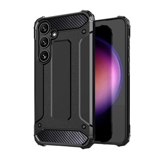 Samsung S24 5G GIGAPACK Defender szilikon telefonvédő ütésállóság, fémhatás, FEKETE