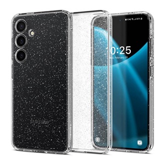 Samsung S24 5G SPIGEN LIQUID CRYSTAL GLITTER szilikon telefonvédő ütésállóság, csillámporos, ÁTLÁTSZÓ