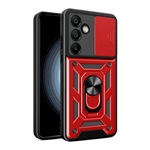 Samsung S24 FE 5G Gigapack Defender szilikon telefonvédő ütésállóság, kameravédő, PIROS