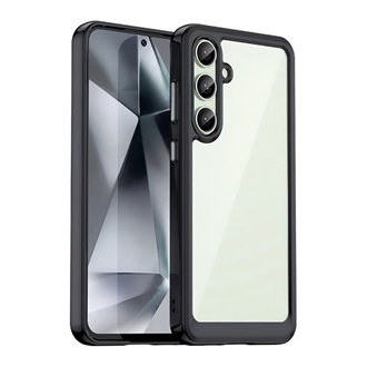 Samsung S24 FE 5G Gigapack Szilikon telefonvédő ütésállóság, átlátszó hátlap, FEKETE