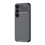 Samsung S24 FE 5G Gigapack Szilikon telefonvédő ütésállóság, karbon minta, FEKETE