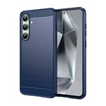 Samsung S24 FE 5G Gigapack Szilikon telefonvédő ütésállóság, karbon minta, SÖTÉTKÉK