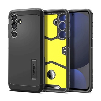Samsung S24 FE 5G SPIGEN TOUGH ARMOR szilikon telefonvédő ütésállóság, kitámasztó, FEKETE
