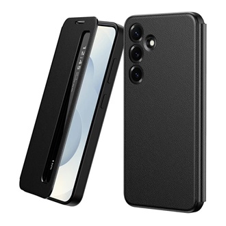 Samsung S24 FE GIGAPACK Tok álló aktív FLIP, Smart View Window, FEKETE