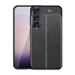 Samsung S24 Plus 5G Gigapack Szilikon telefonvédő ütésállóság, varrás minta, FEKETE