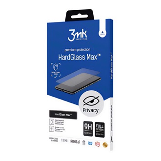 Samsung S24 Ultra 3MK HARD GLASS MAX PRIVACY képernyővédő üveg 3D, 9H + segédkeret, FEKETE