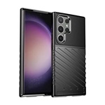 Samsung S24 Ultra 5G Gigapack Szilikon telefonvédő ütésállóság, dombor minta, FEKETE