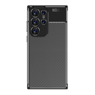 Samsung S24 Ultra 5G Gigapack Szilikon telefonvédő ütésállóság, karbon minta, FEKETE