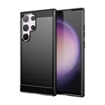 Samsung S24 Ultra 5G Gigapack Szilikon telefonvédő ütésállóság, karbon minta, FEKETE